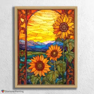 Amazing Sunflowers Stained Glass