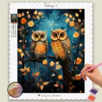 Starry_Fall_Nights_114445_base-diamond-painting-paintingscart Owls in Starry Fall Night