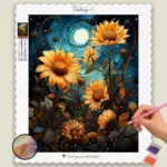 Amazing Sunflowers at Dusk