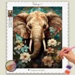 Sydney_154517_base-diamond-painting-paintingscart Elephant and Flowers