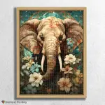 Sydney_154517_float-diamond-painting-paintingscart Elephant and Flowers