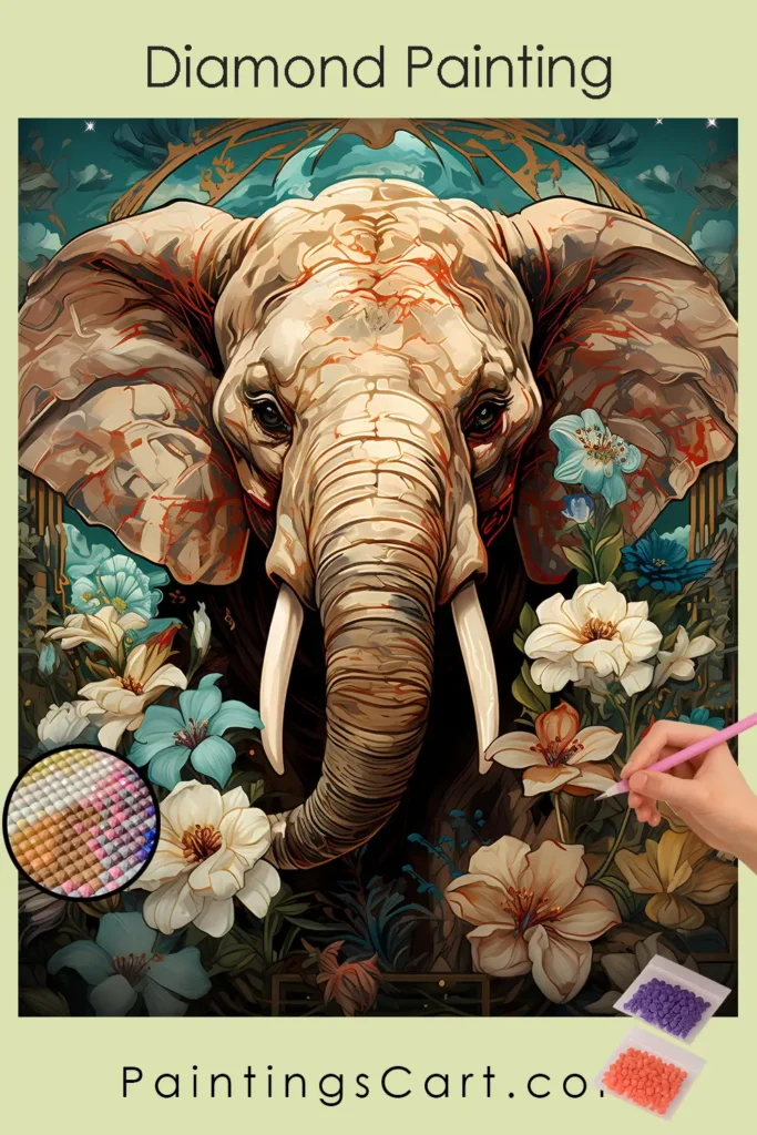 Elephant and Flowers