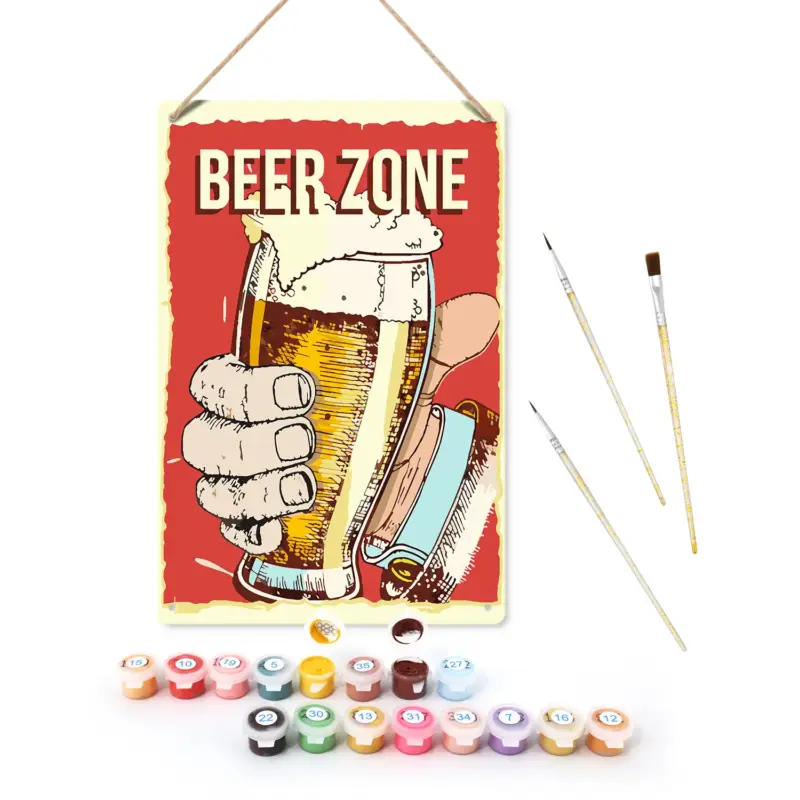 Beer Zone DIY Metal Poster