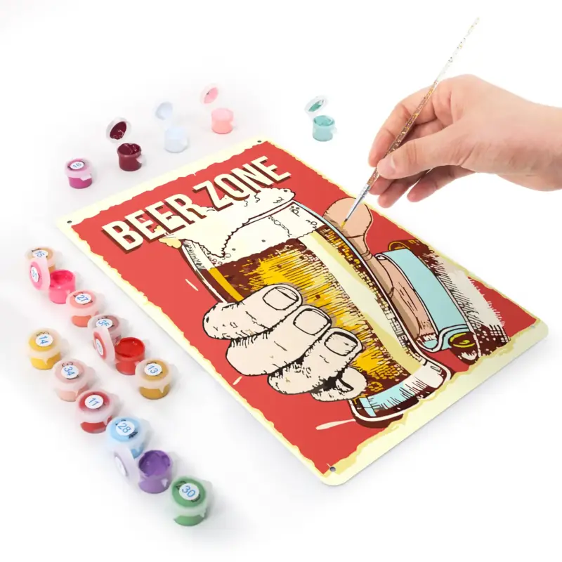 Beer Zone DIY Metal Poster