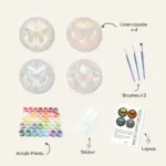 The-butterflies-Coasters-10-2 The Butterflies - Custom Coasters Paint by Numbers