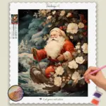 Tropical_Christmas_24582_base-diamond-painting-paintingscart Santa at Tropical Christmas