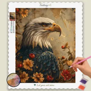 Eagle and Flowers