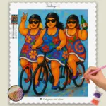 Vibrant_Cycling_Trio_in_Dresses