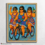 Vibrant_Cycling_Trio_in_Dresses