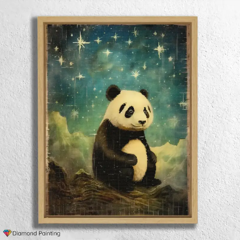 Penguin in Starry Night