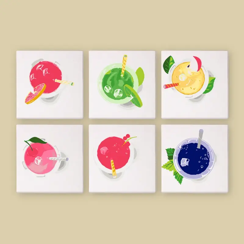 Bunte Sprudelgetränke