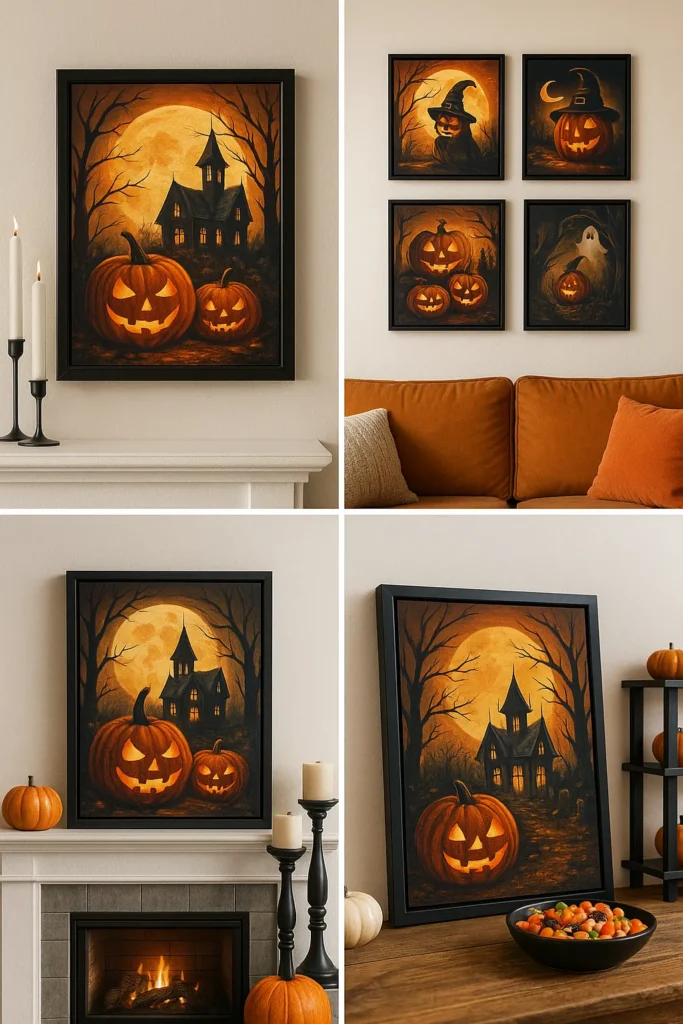 From Canvas to Decor: Creative Display Ideas Halloween decor