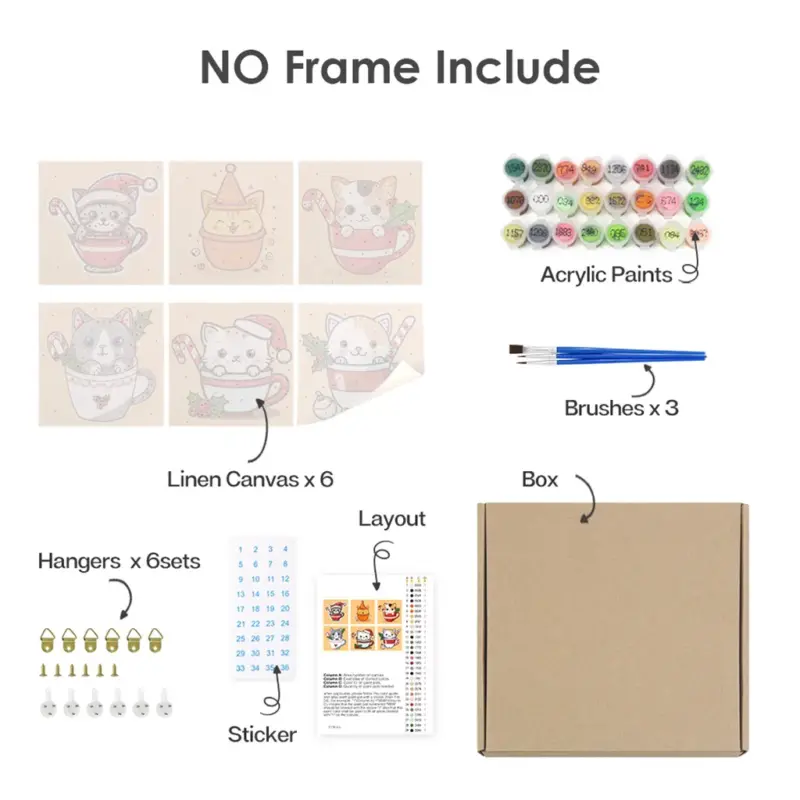 Without Frame Mini Paint by Numbers